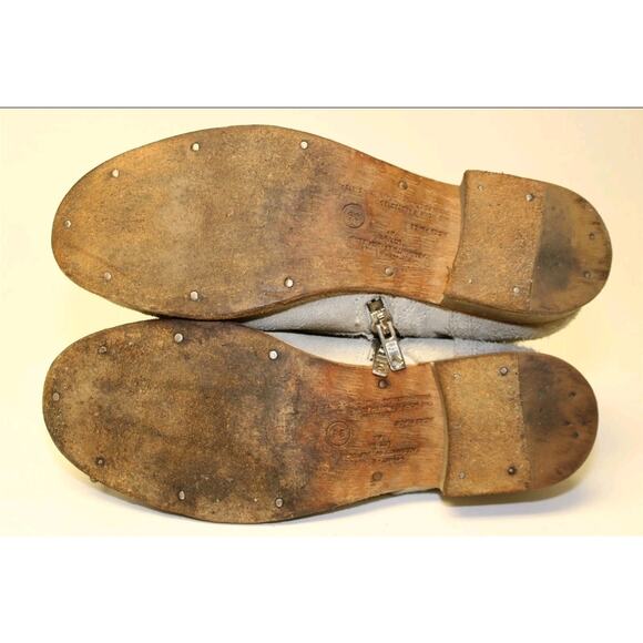 AllSaints EUR 38 US 8 Gray Suede Cuffed Zip Up Ankle Boots - Picture 6 of 7